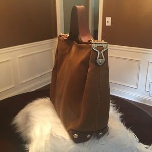 MICHAEL Michael Kors Leather tote w/ gold accents